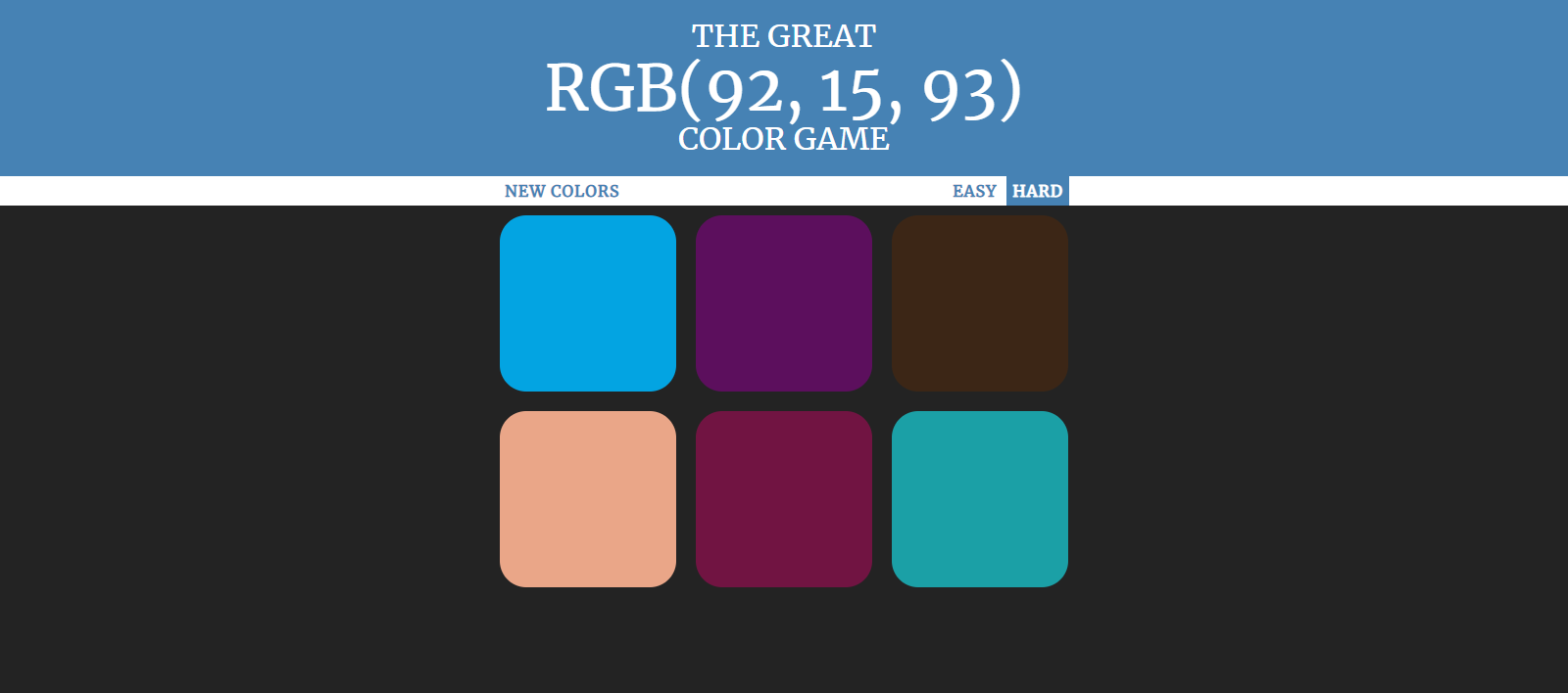 The Great Color Game - Hard